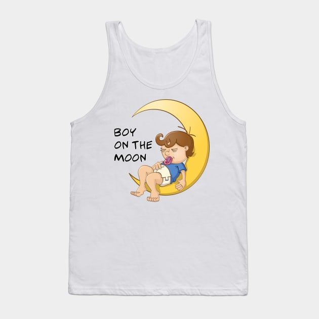 Baby boy on the moon Tank Top by Stefs-Red-Shop